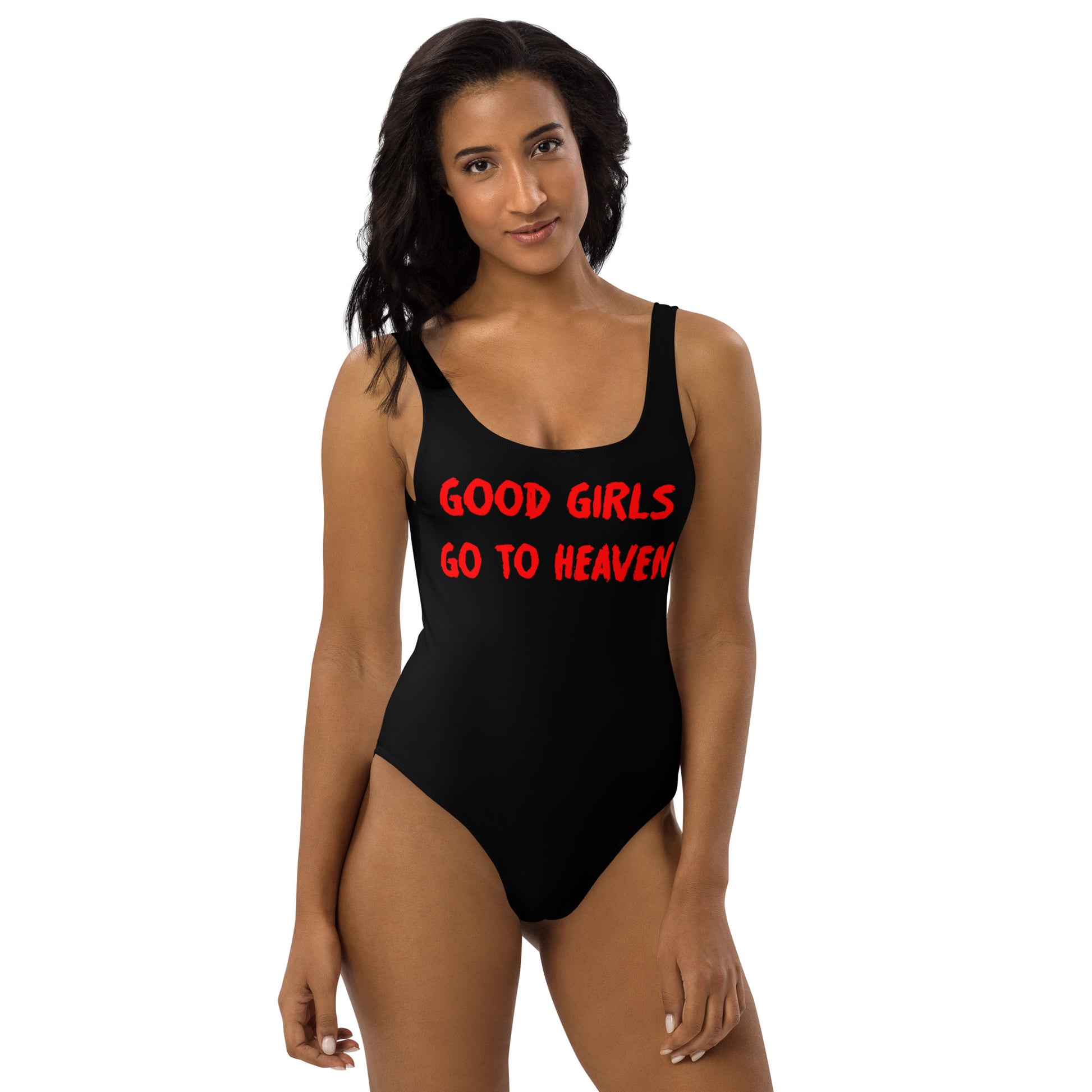 One-Piece Swimsuit "Bad girls go backstage" - Romanian House Community Store