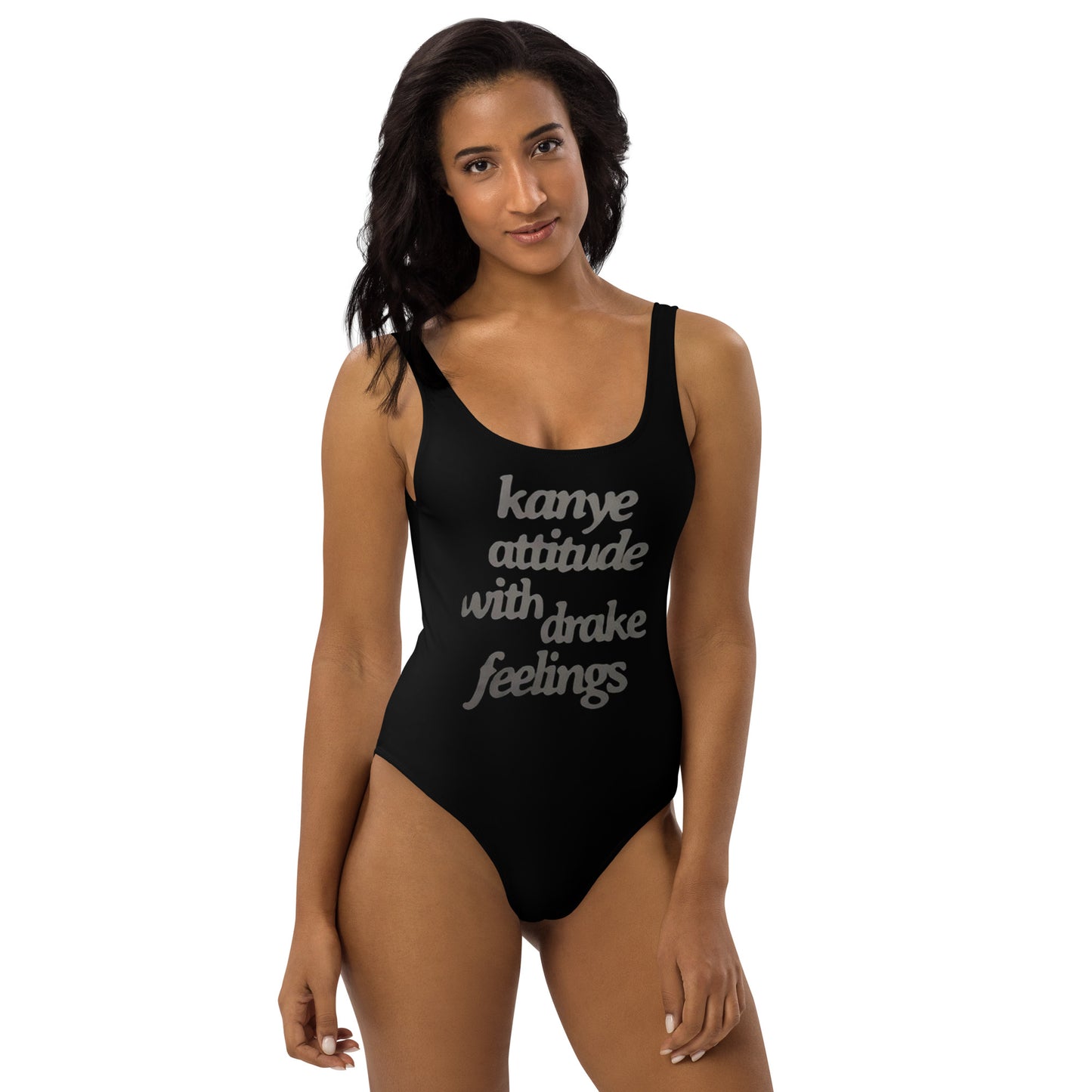 "KANYE ATTITUDE WITH DRAKE FEELINGS " One-Piece Swimsuit - Romanian House Community Store