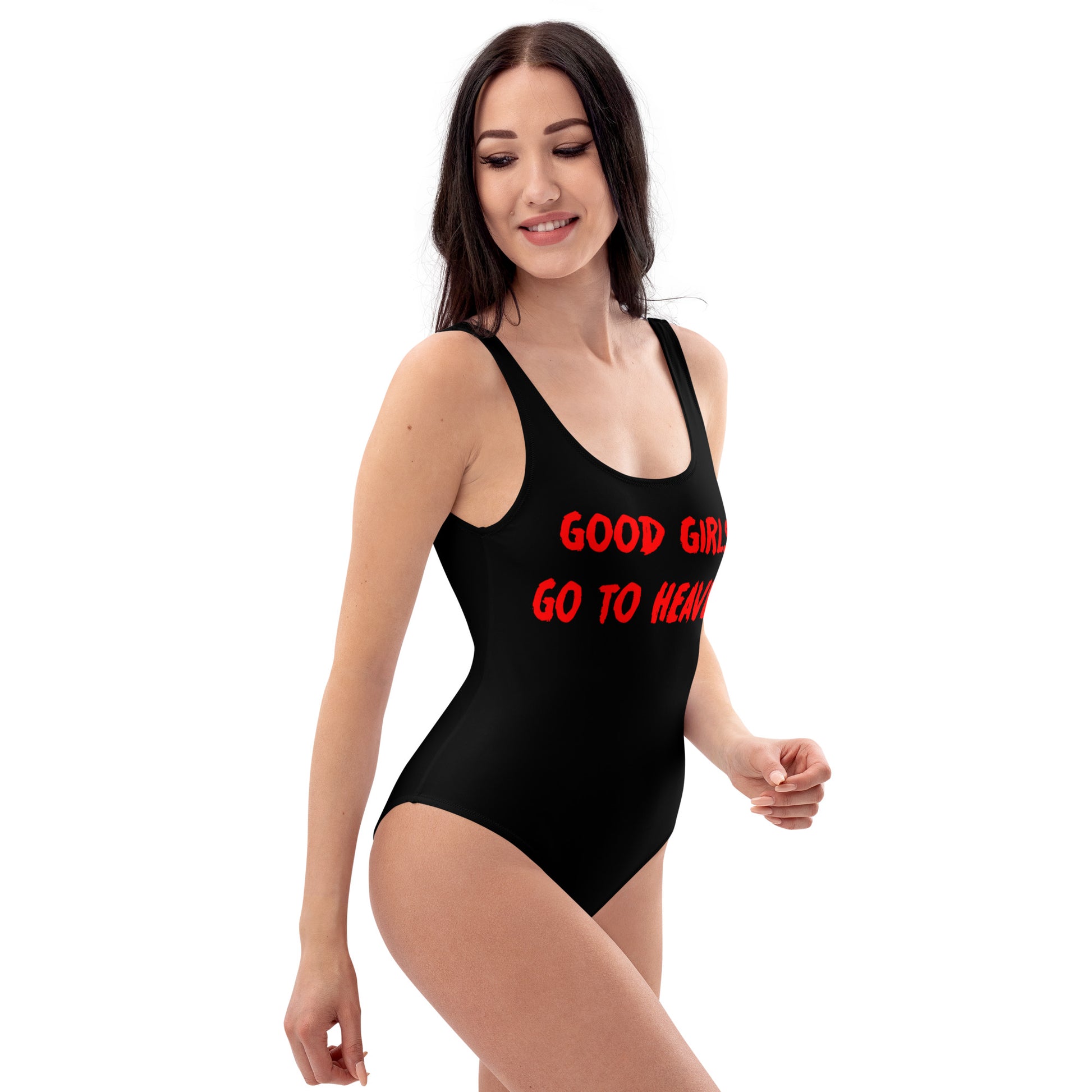 One-Piece Swimsuit "Bad girls go backstage" - Romanian House Community Store