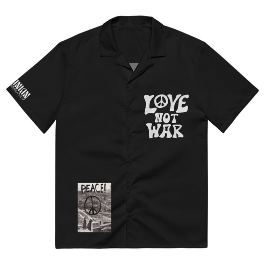 She said KM or me - Oversized shirt "Love not war & Peace" - Romanian House Community Store