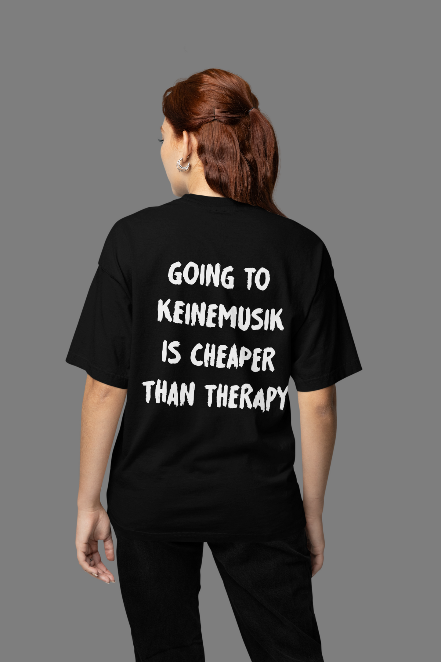 "KM is cheaper than THERAPY" - Black Unisex tee - Romanian House Community Store