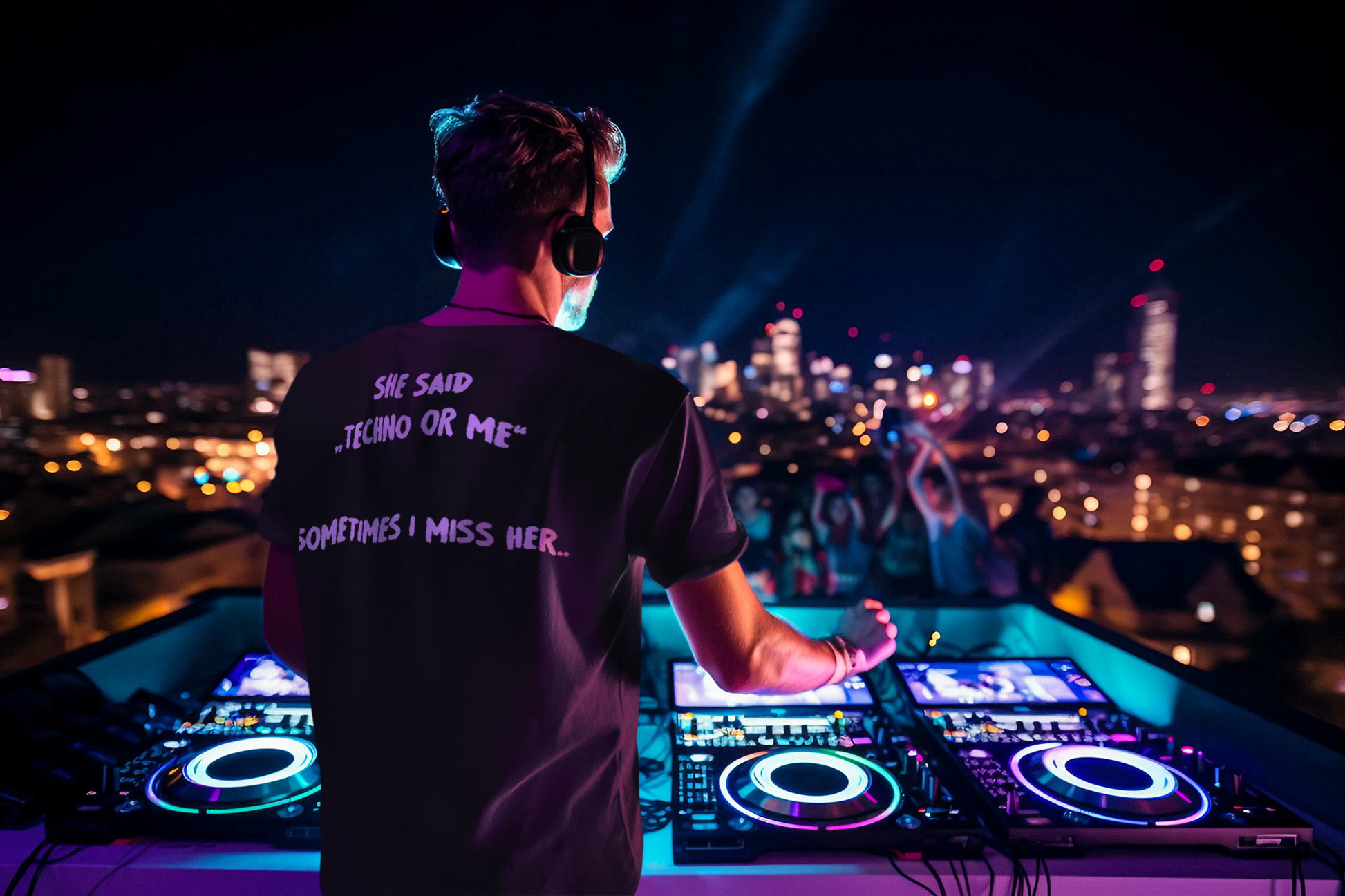 "She said Techno or me" - T-shirt - Romanian House Community Store