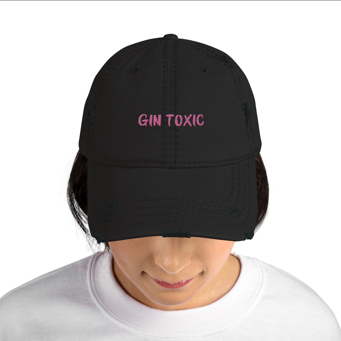 Distressed  Hat Pink - Gin Toxic - Romanian House Community Store