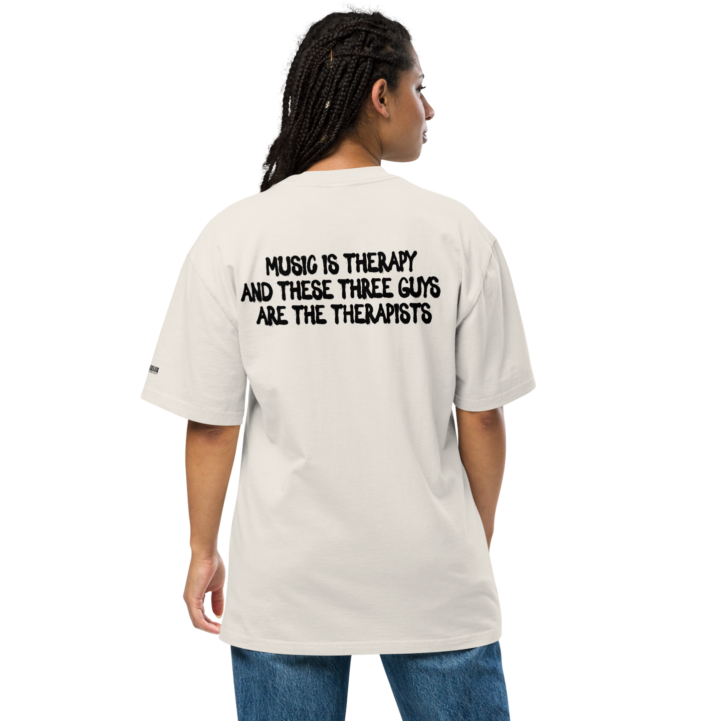 KM Music is Therapy - Oversized faded t-shirt Unisex - Romanian House Community Store