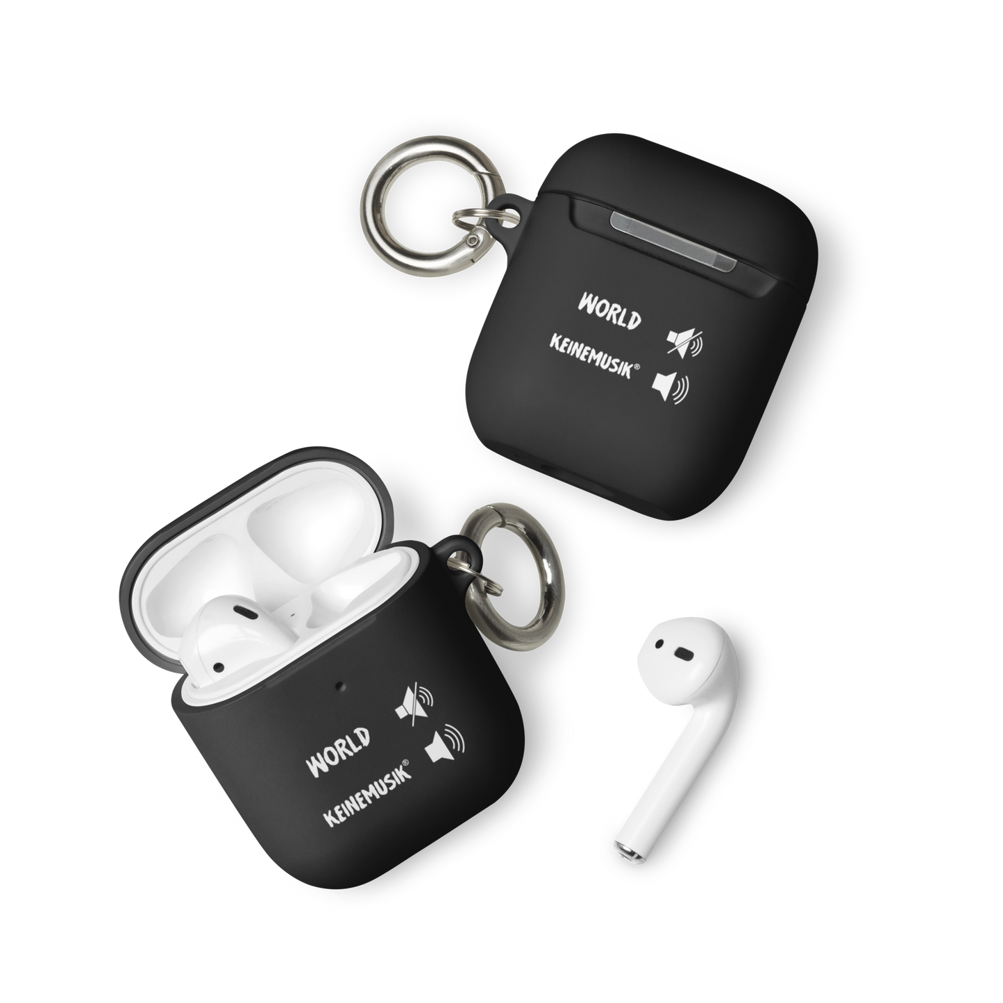 WORLD OFF KM ON - Rubber Case for AirPods® - Romanian House Community Store