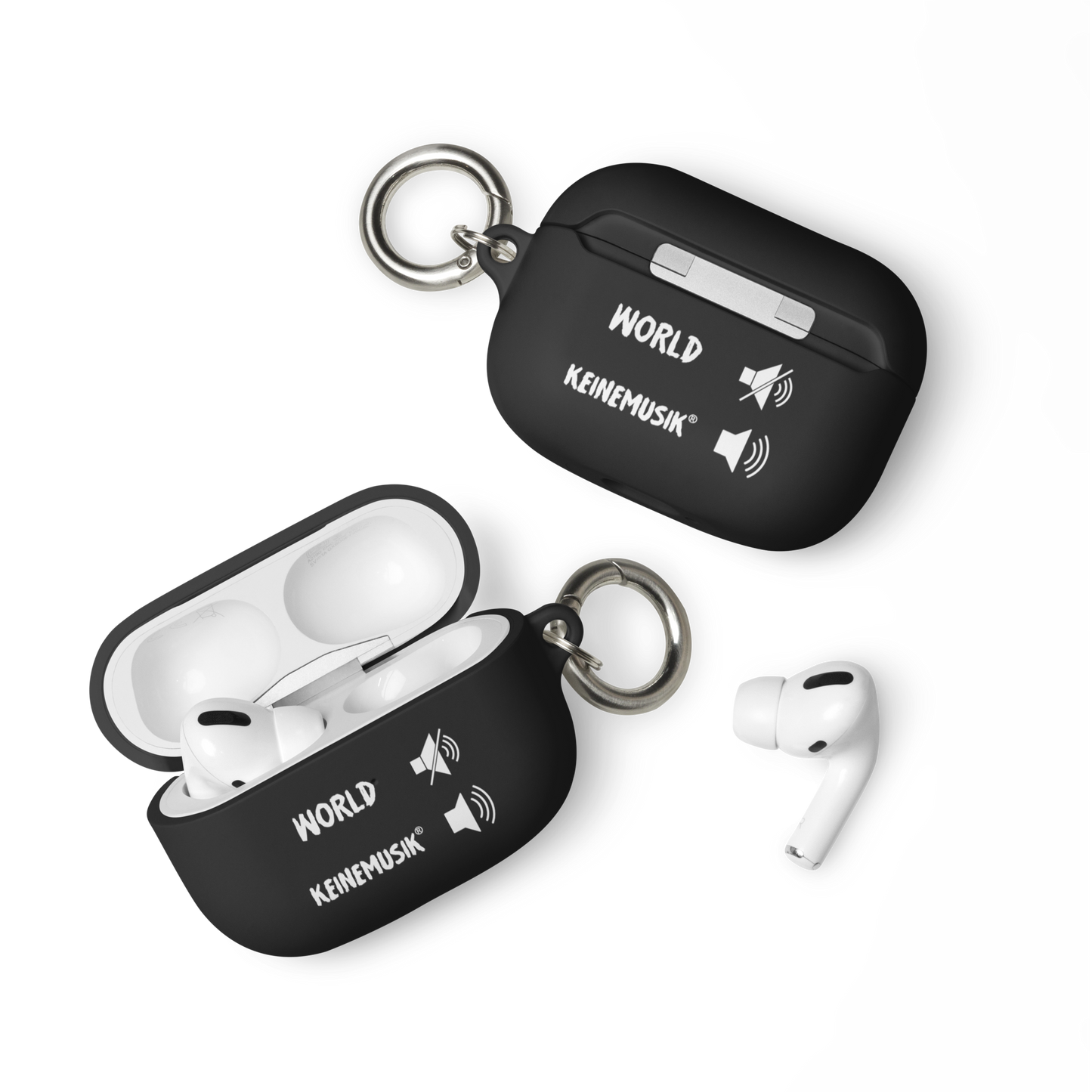 WORLD OFF KM ON - Rubber Case for AirPods® - Romanian House Community Store