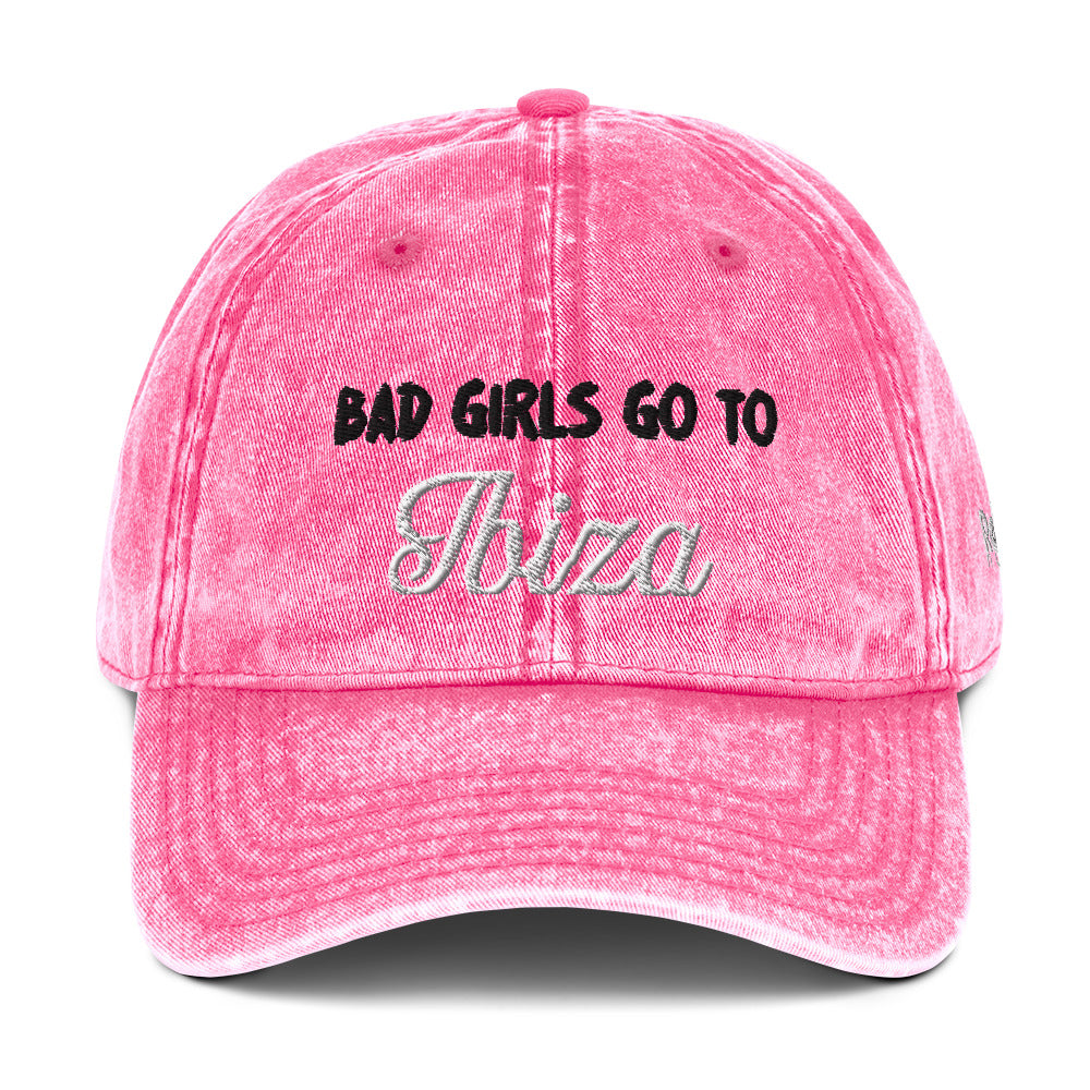 Bad girls go to Ibiza - vintage cotton twill Cap - Romanian House Community Store